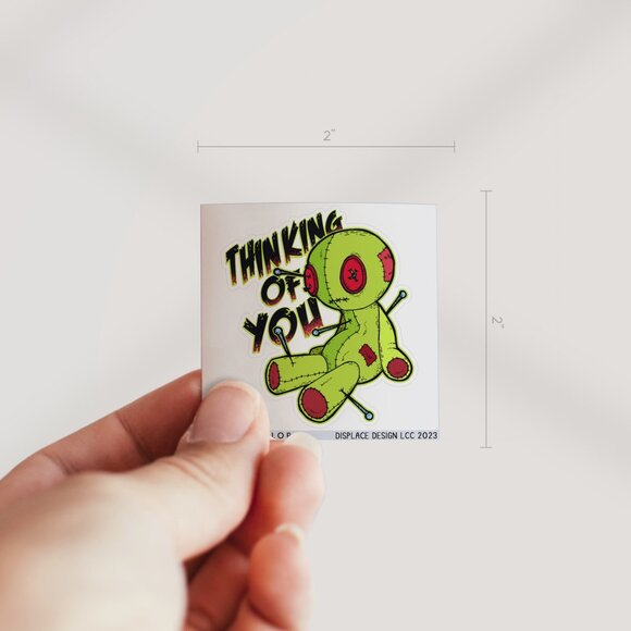 3pc - Thinking of You Voodoo Doll Sticker Decal Pack – Tumbler, Laptop - Picture 2 of 8